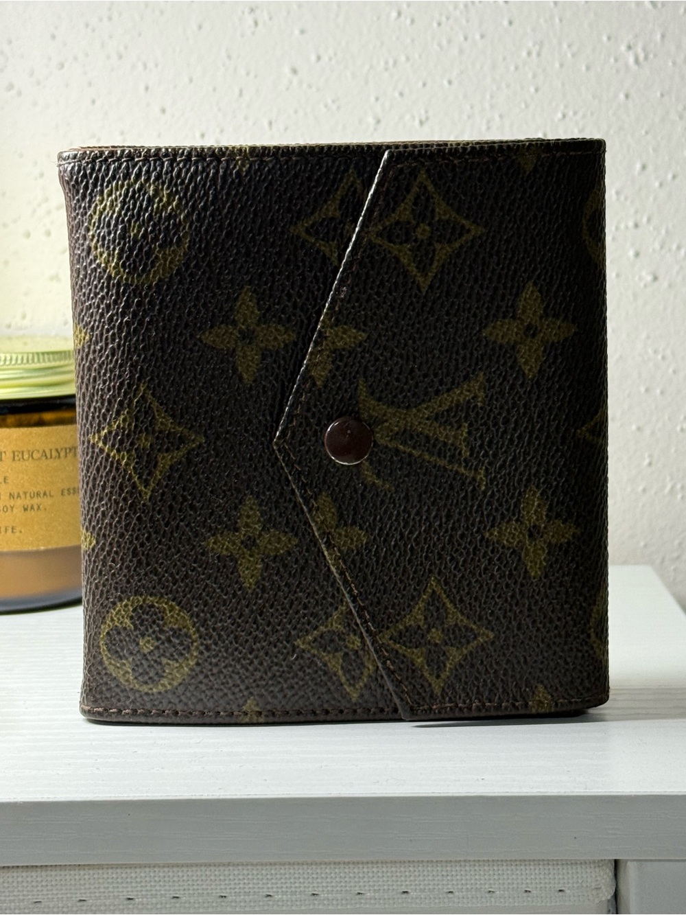 Louis Vuitton Monogram Envelope Snap Wallet - Brown & Gold